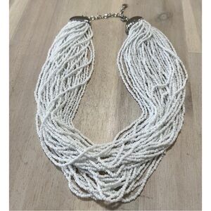 Talbots Beaded Multi Strand Seed Bead Necklace 11”